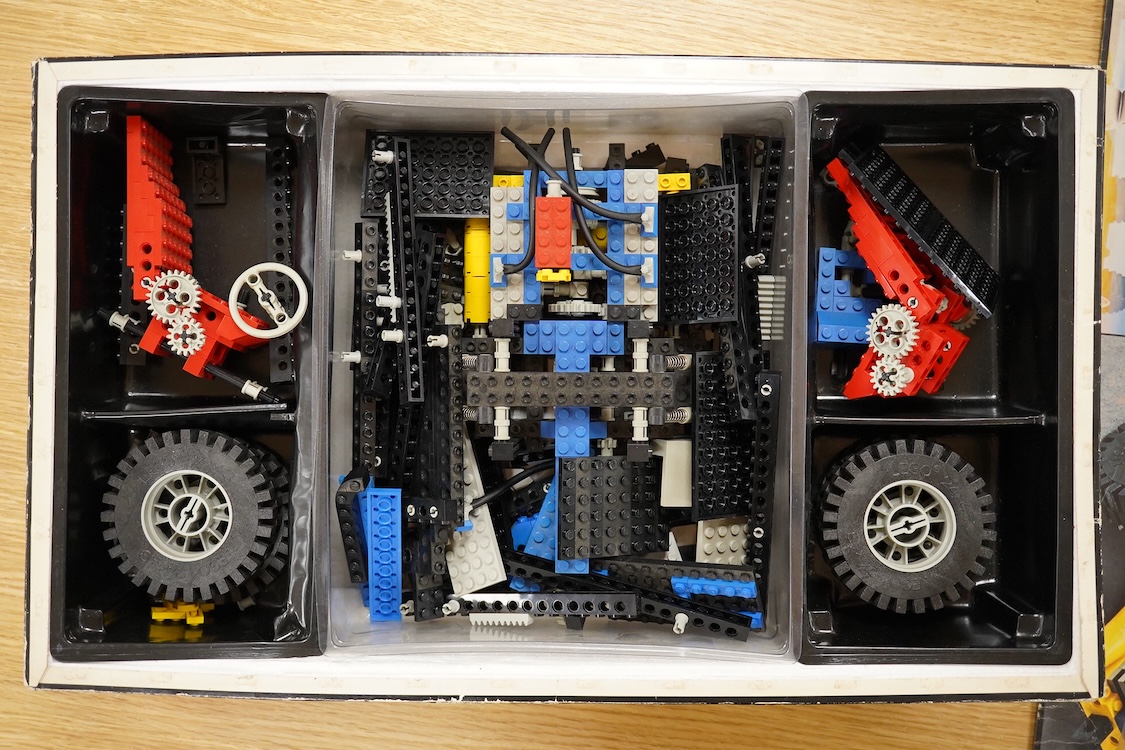 An early 1980s boxed Technic Lego set (8860), 2-seater car chassis, the set appears to be substantially complete with instructions, box af